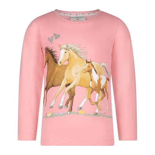 Langarm-Shirt HORSE FAMILY in pink