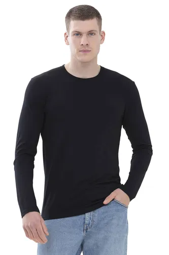 Langarm Unterhemd long- sleeved Shirt, schwarz