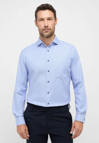 Langarmhemd ETERNA "MODERN FIT" Gr. 44, Normalgrößen, blau (hellblau) Herren Hemden Langarm