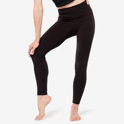 Lange Leggings Yoga nahtlos - schwarz
