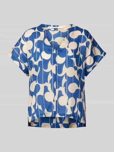 Lanius Blusenshirt mit Allover-Print in Blau