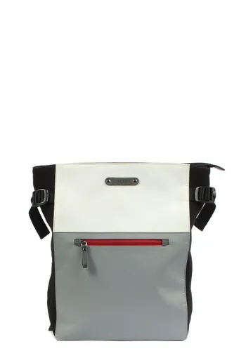 Laptoprucksack 7CLOUDS "Belis 7.1" Gr. B/H/T: 27 cm x 37 cm x 9 cm, grau (grau, weiß, schwarz) Rucksäcke Taschen
