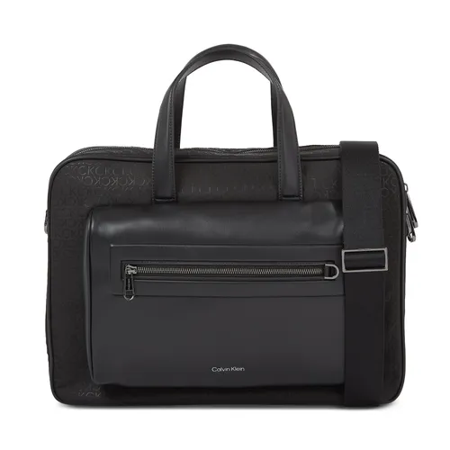 Laptoptasche Calvin Klein Ck Elevated Laptop Bag Repreve K50K510851 Black Tonal Mono 01I