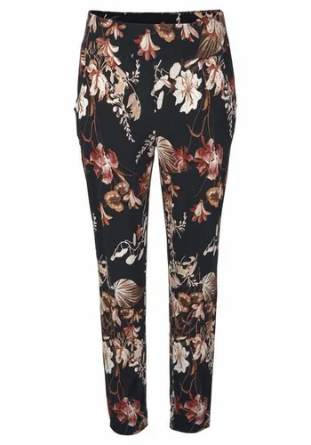 LASCANA Jerseyhose mit Blumenprint und Taschen, schmales Bein, Strandhose, elastisch