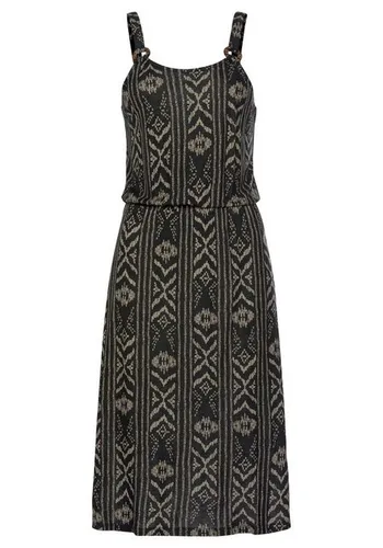 LASCANA Jerseykleid mit Ringdetail am Träger, Sommerkleid im Alloverdruck, Strandkleid
