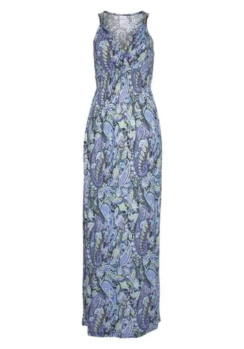 LASCANA Maxikleid mit Paisleydruck und verstellbarem Ausschnitt, Sommerkleid