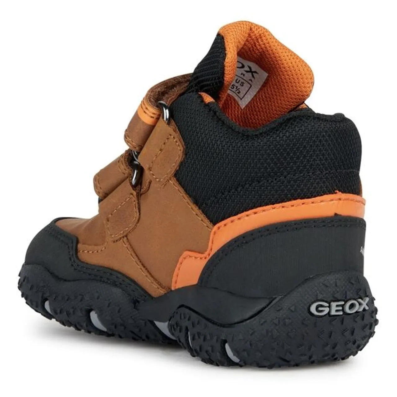 Lauflernschuh GEOX "B BALTIC BOY B ABX" Gr. 23, bunt (braun, schwarz, orange) Kinder Schuhe Lauflernschuhe