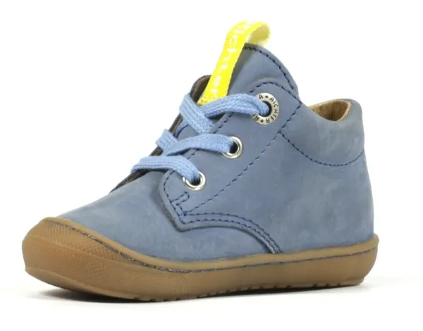 Lauflernschuh RICHTER "WMS: mittel" Gr. 21, blau (hellblau) Kinder Schuhe Babyschuh, Schnürschuh, Sneaker mit Schnürung
