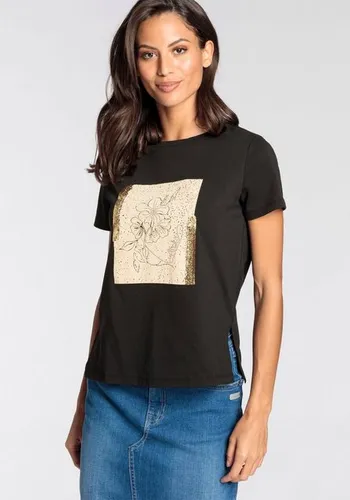 Laura Scott T-Shirt mit goldfarbenen Print - NEUE KOLLEKTION