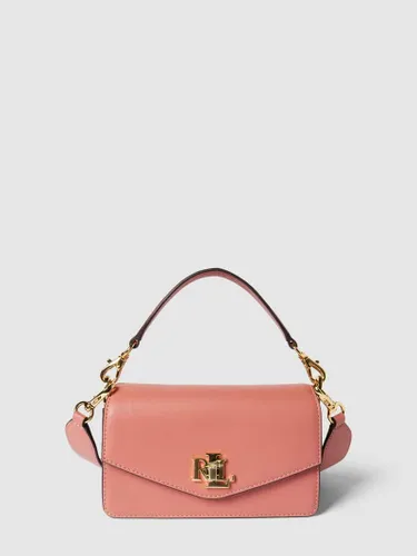Lauren Ralph Lauren Handtasche aus Rindsleder mit Label-Applikation in Rosa, Größe One Size