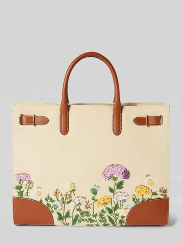 Lauren Ralph Lauren Handtasche mit floralem Print Modell 'DEVYN' in Ecru, Größe One Size