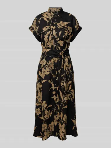 Lauren Ralph Lauren Leinenkleid mit floralem Muster Modell 'WILISANT' in Black