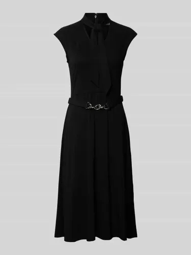 Lauren Ralph Lauren Midikleid mit Taillengürtel Modell 'JEANDELIO' in Black