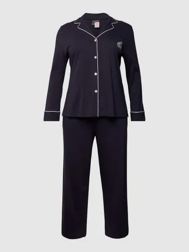 Lauren Ralph Lauren Pyjama mit Brand-Stitching in Marine
