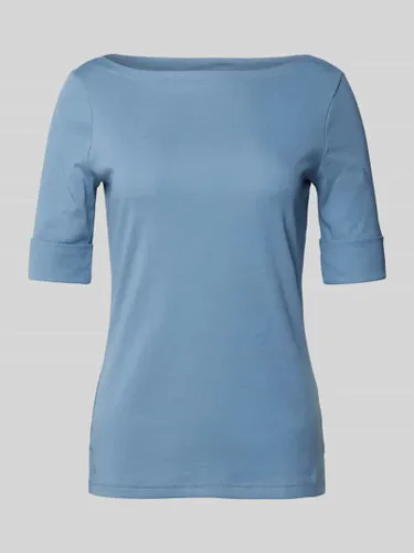 Lauren Ralph Lauren T-Shirt mit U-Boot-Ausschnitt Modell 'JUDY' in Hellblau