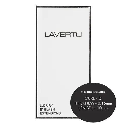 Lavertu - Flat 0.15mm D Künstliche Wimpern 10 mm