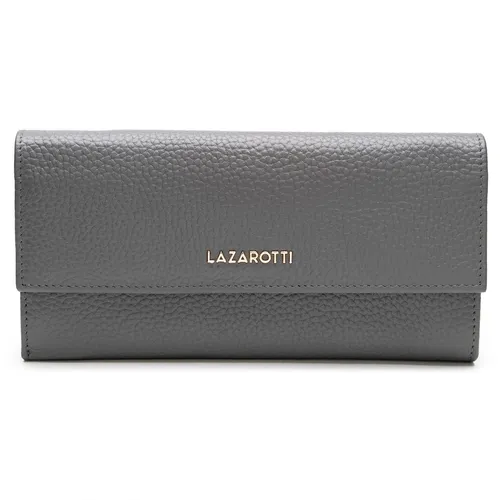 Lazarotti - Bologna Leather Geldbörse Leder 19 cm Portemonnaies Grau Damen