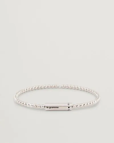 LE GRAMME Beads Bracelet Brushed Sterling Silver 11g