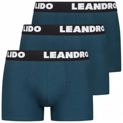 LEANDRO LIDO "Ravello" Herren Boxershorts 3er-Pack blau