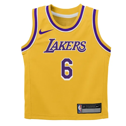 LeBron James Los Angeles Lakers Icon Edition Nike NBA-Trikot- und Shorts-Set für ältere Kinder (Jungen) - Gelb