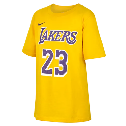 LeBron James Los Angeles Lakers Nike NBA-T-Shirt für ältere Kinder (Jungen) - Gelb