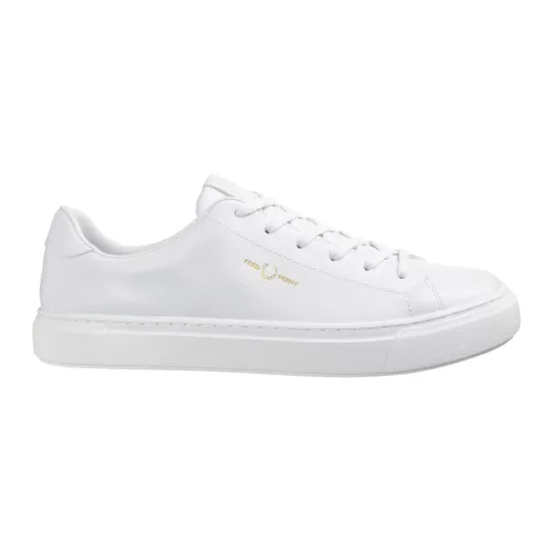 Leder Schnürung Einfaches Muster Sneakers Fred Perry
