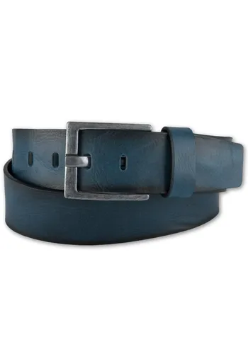 Ledergürtel BERND GÖTZ Gr. 80, blau (dunkelblau) Damen Gürtel Ledergürtel mit rustikaler Optik und Airbrushkante