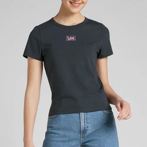 Lee Logo-Print Cotton-Jersey Cropped T-Shirt