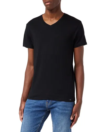 Lee Mens Twin Pack V Neck Black White T-Shirt