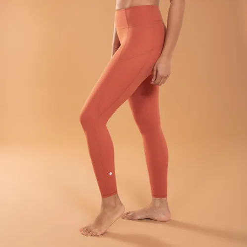 Leggings dynamisches Yoga figurformend - braun
