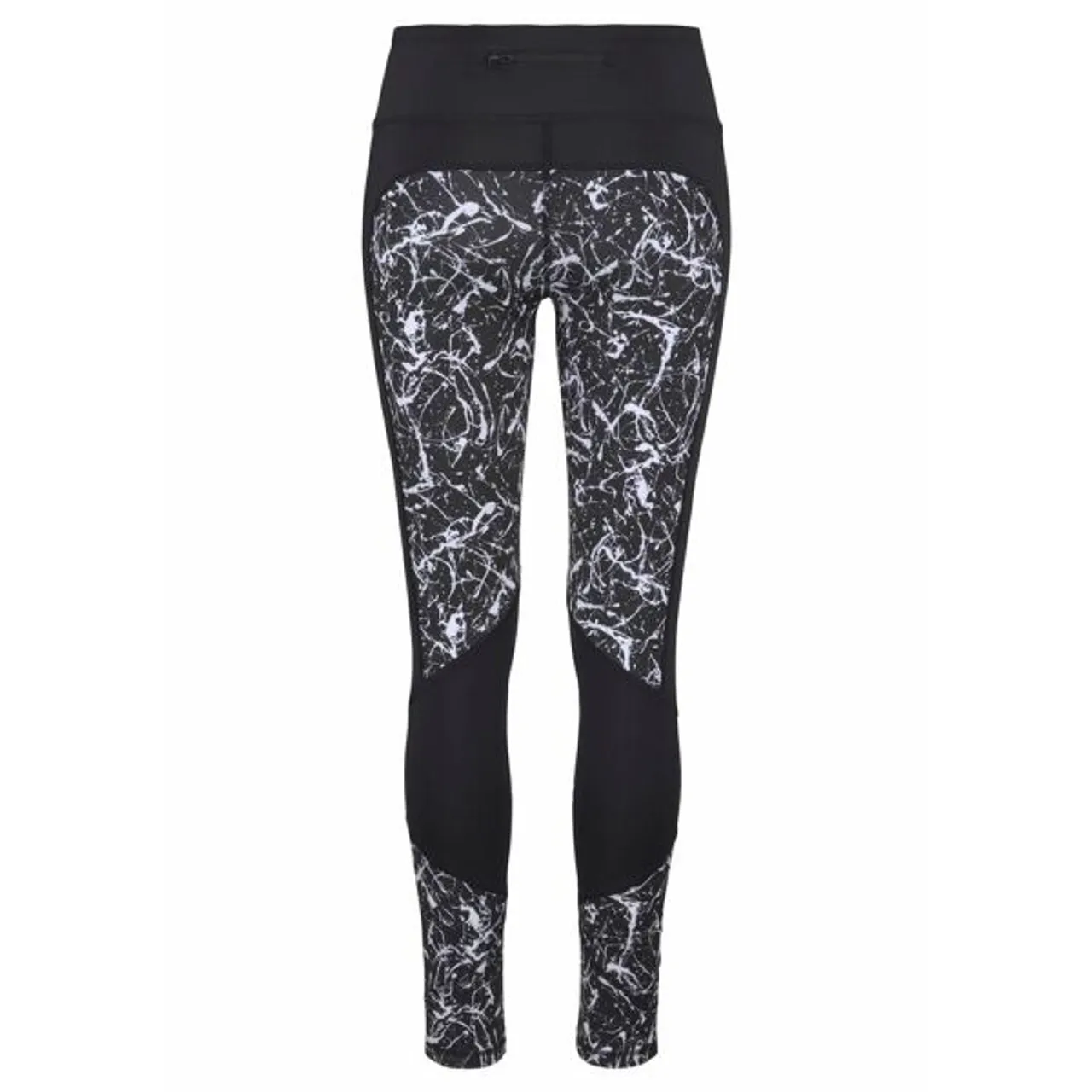 Leggings LASCANA ACTIVE "-Sporthose Splash" Gr. 32/34, N-Gr, weiß (schwarz, marmoriert, weiß) Damen Hosen 5-Pocket-Hose Yogahosen