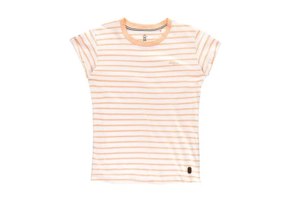 Leitfeuer T-Shirt Damen Sommershirt mit Allover-Streifen und umgeschlagenem Ärmelsaum