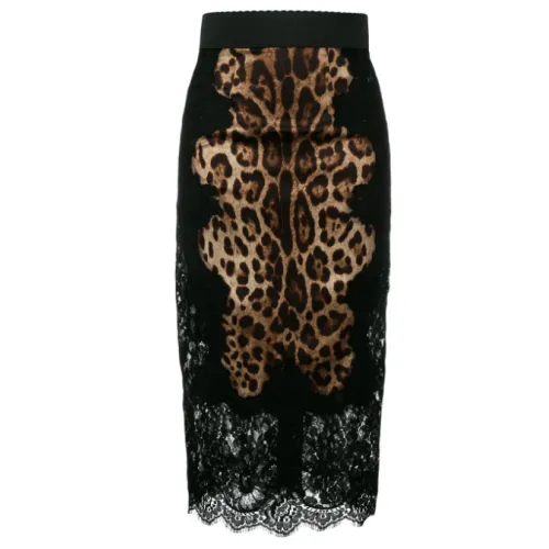 Leopardenmuster Bleistiftrock Dolce & Gabbana