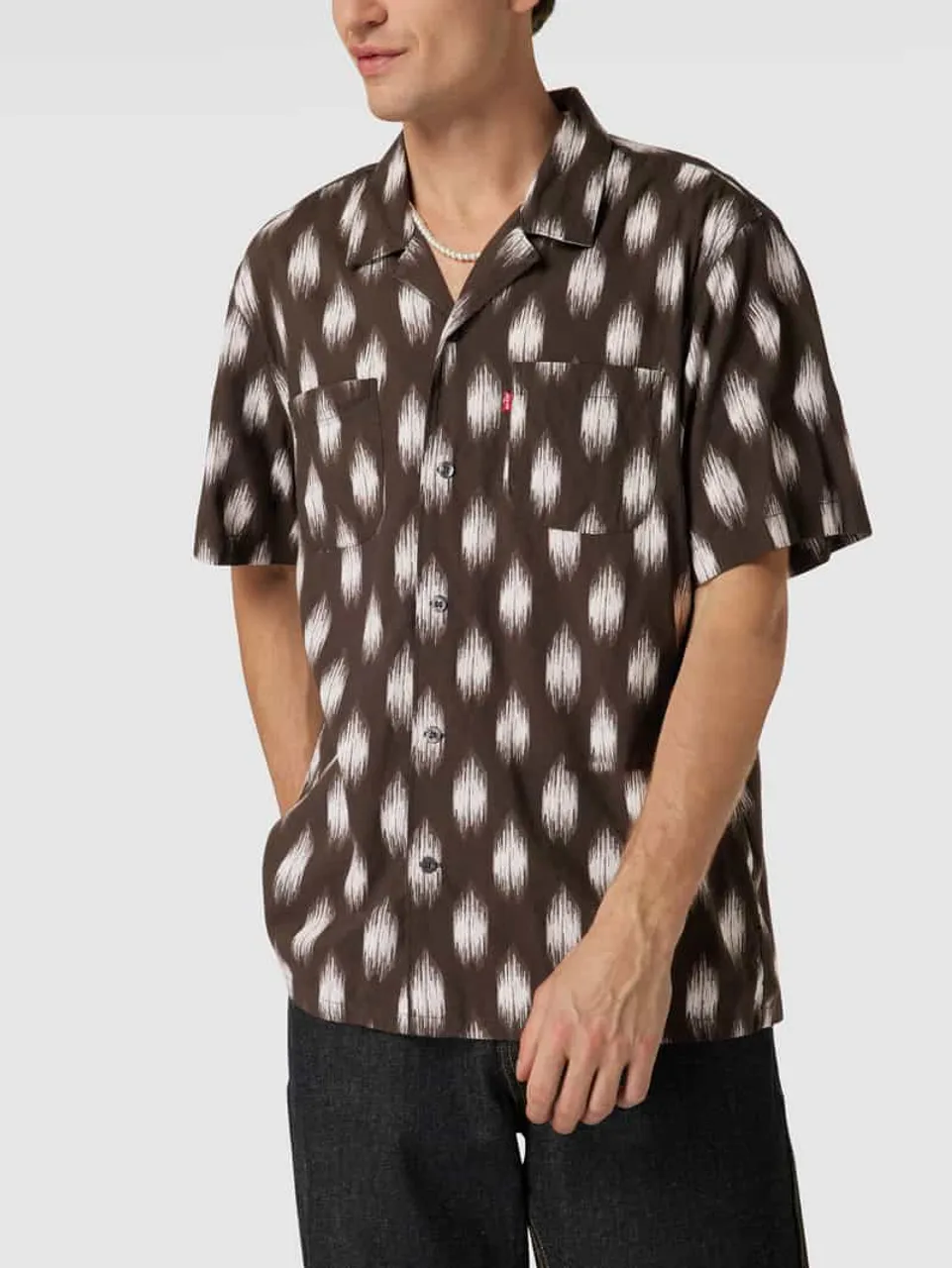 Levi's® Freizeithemd mit grafischem Muster in Black