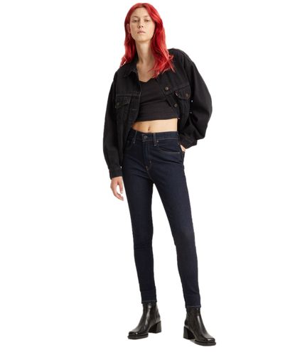 Levis High Waisted Jeans 721 High-Rise Skinny in Blue Wave Rinse