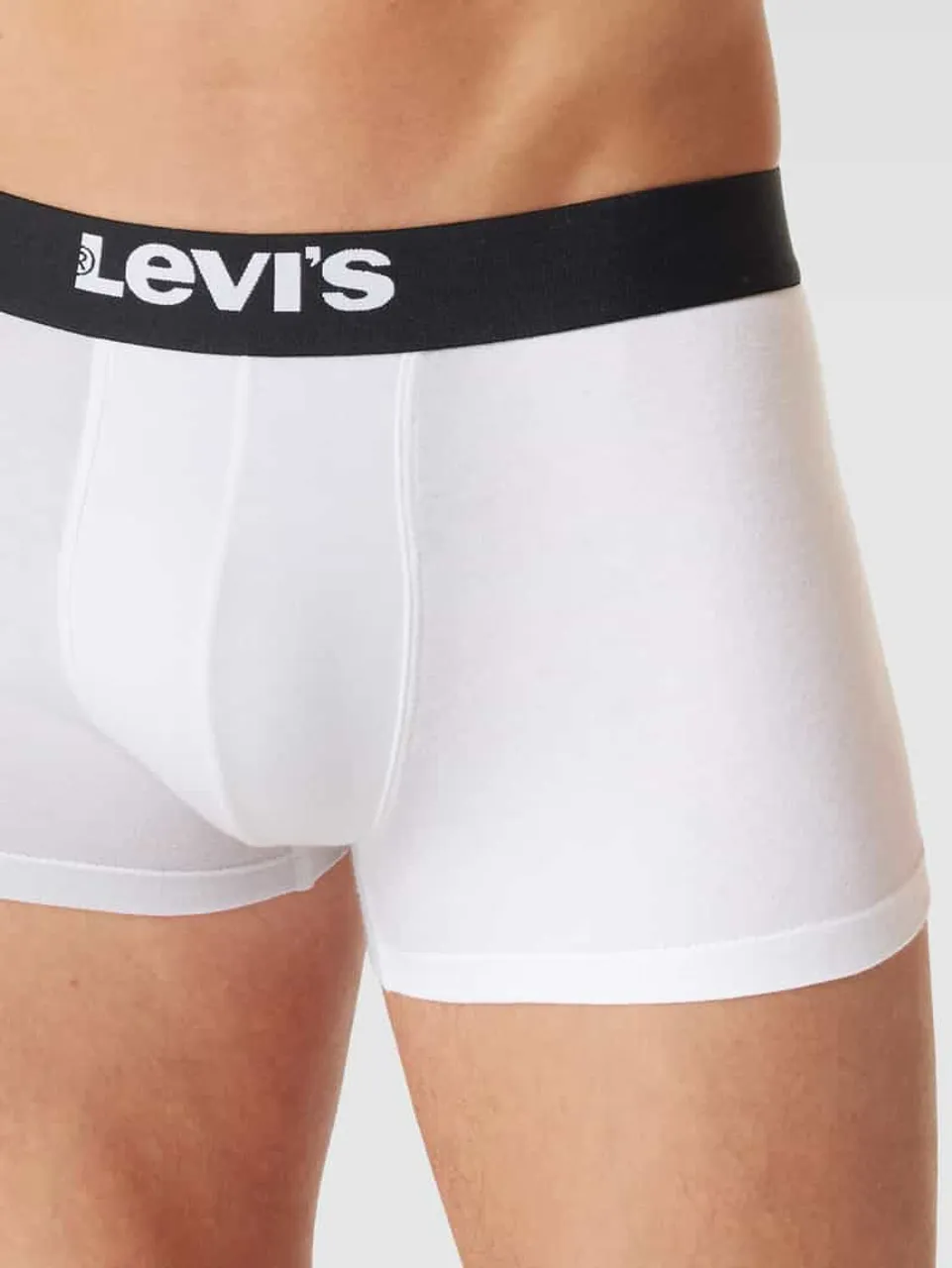 Levi's® Trunks mit elastischem Logo-Bund Modell 'SOLID BASIC TRUNK' in Weiss