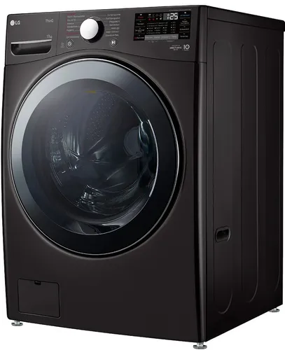 LG Waschmaschine Big Capacity F11WM17TS2B, 17 kg, 1000 U/min, AquaStop-System, Wäsche nachlegen, ThinQ® App, Metallic Black Steel