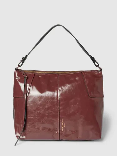 LIEBESKIND BERLIN Handtasche aus Leder mit Ziernähten Modell 'MILA' in Dunkelbraun, Größe One Size