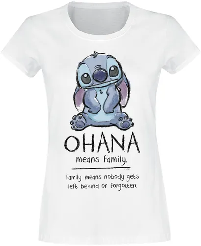 Lilo & Stitch Ohana Means Family T-Shirt weiß in L