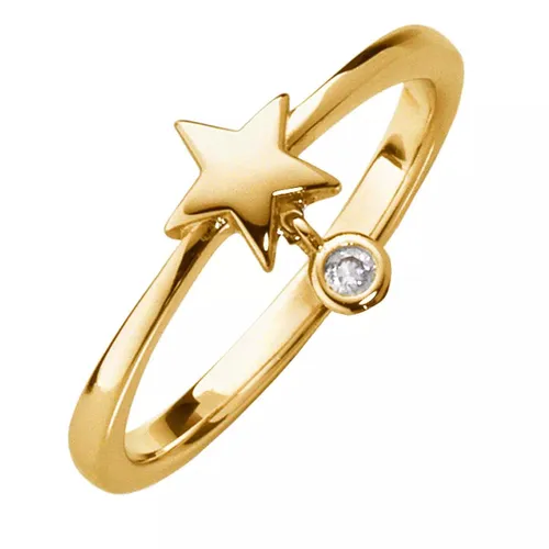 Little Luxuries Ring - Fashion Classics Ring With Star And Stone Pendant - Gr. 54 - in Gold - für Damen