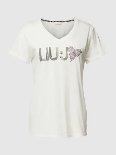 LIU JO SPORT T-Shirt mit Label-Print in Weiss