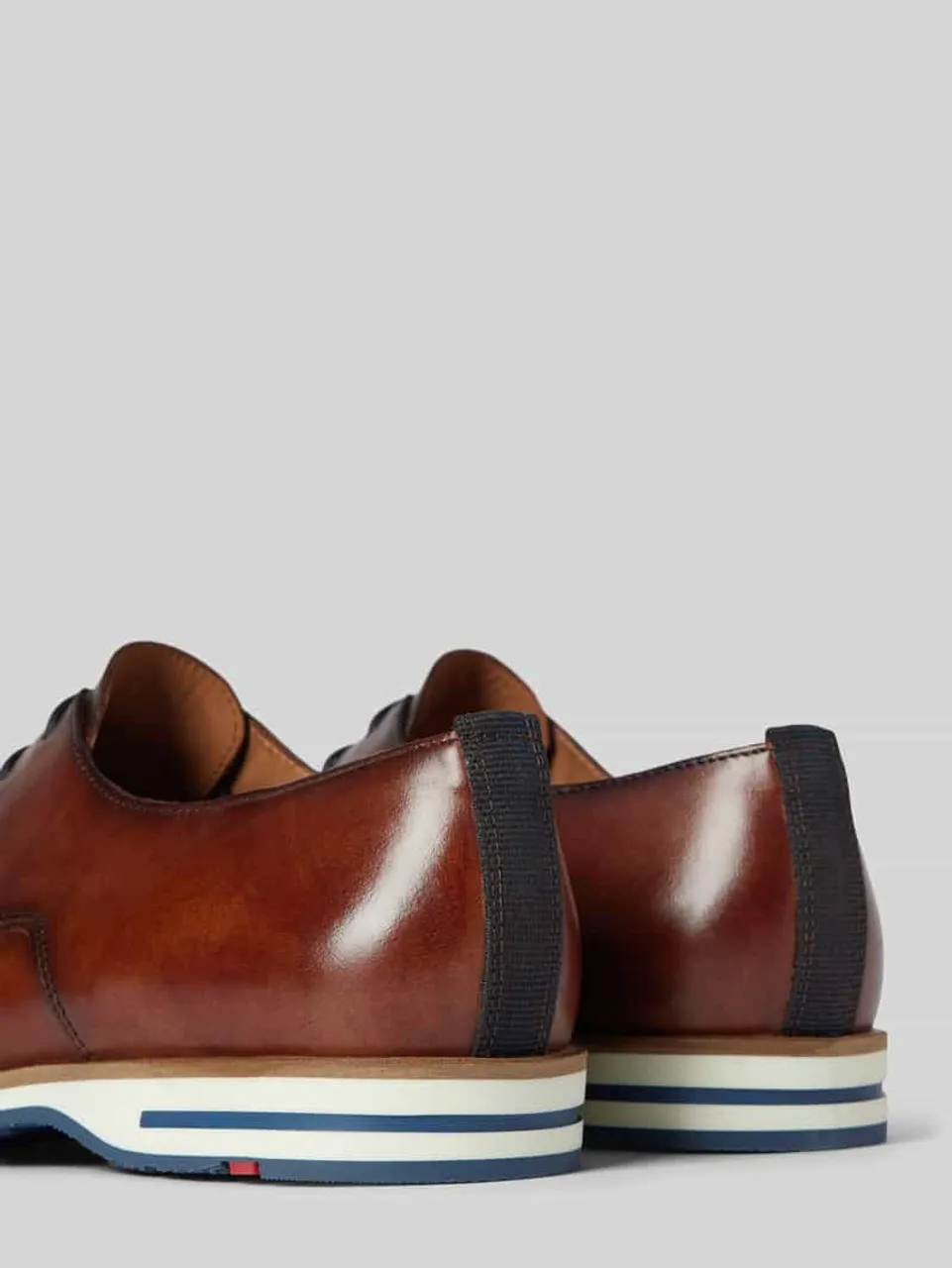 Lloyd Derby-Schuhe aus Leder Modell 'DAKIN' in Mittelbraun
