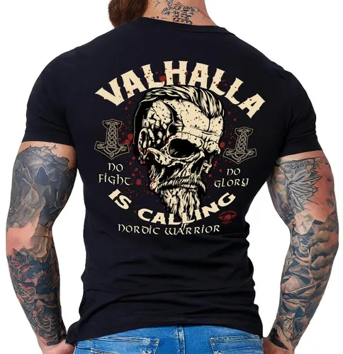 LOBO NEGRO® T-Shirt für Wikinger Nordmann Keltic Fans: Valhalla is Calling, Nordic Warrior