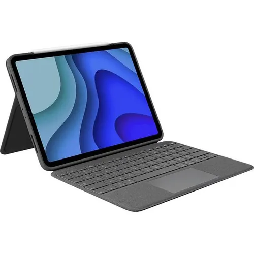 LOGITECH Folio mit Trackpad und Smart Connector für iPad Pro 11“ (1., 2., 3. 4. Generation) Touch-Tastatur-Case Graphite