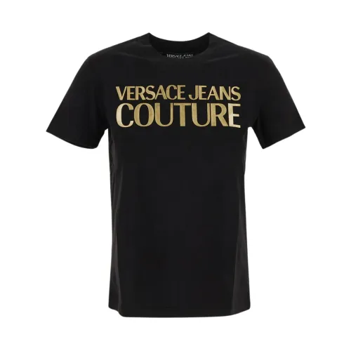Logo Baumwoll T-Shirt Versace Jeans Couture
