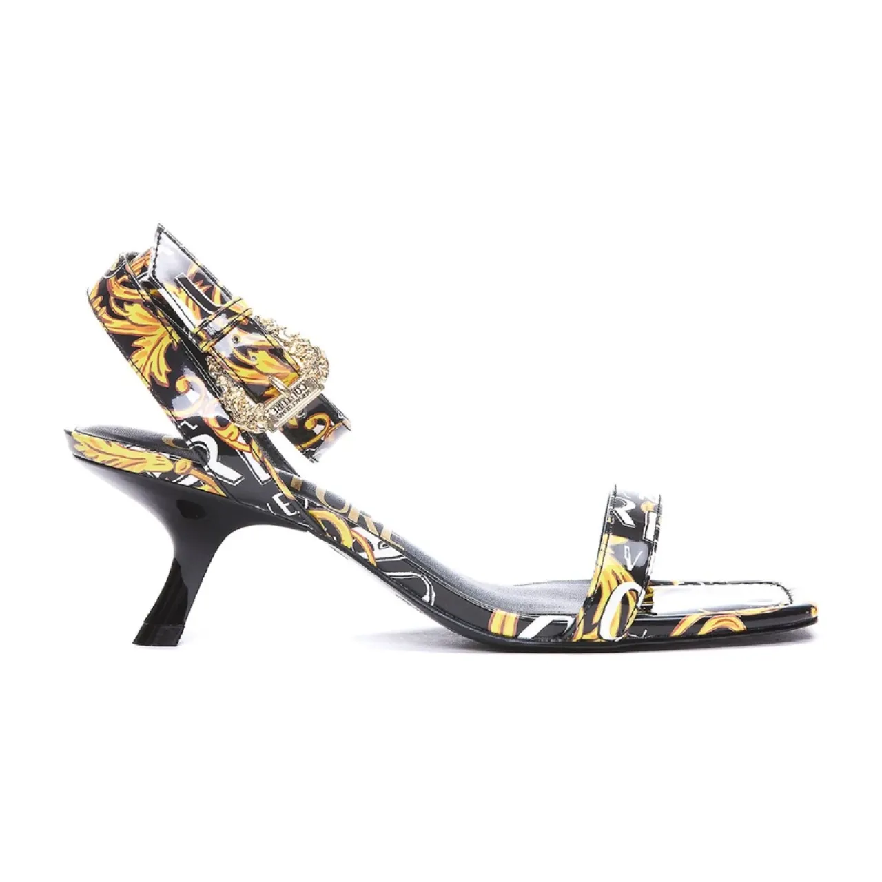 Logo Couture High Heel Sandalen Versace Jeans Couture