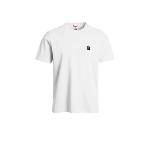 Logo Patch Tee in Off White Parajumpers