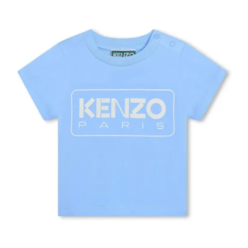 Logo Print Bio-Baumwoll T-Shirt Kenzo