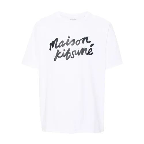 Logo Print Crew Neck T-shirt Maison Kitsuné