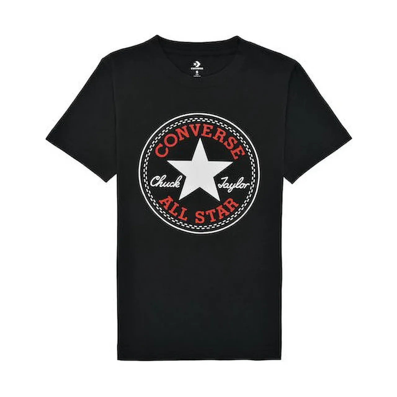 Logo Print T-shirt Schwarz Converse